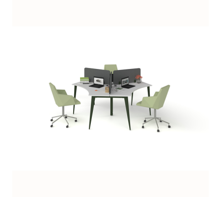Exen Üçlü Ofis ve Büro Workstation Masa